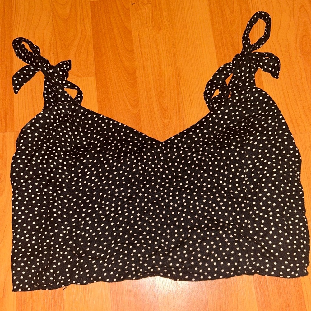 Abercrombie Polka Dot Bustier Crop Top